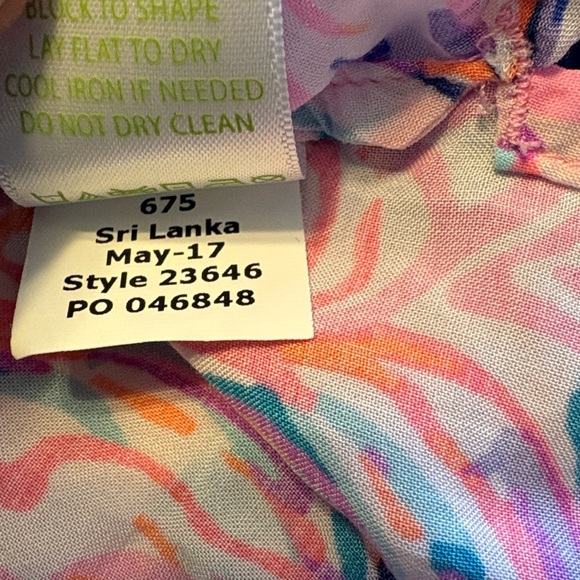 Lilly Pulitzer Willa Blouse Head in the Sand Ostrich Pink Size M Popover Top NWT - Picture 6 of 8